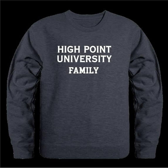 W Republic 572-311-HCH-03 High Point University Panthers Family Crewneck Sweatshirt, Heather Charcoal - Large