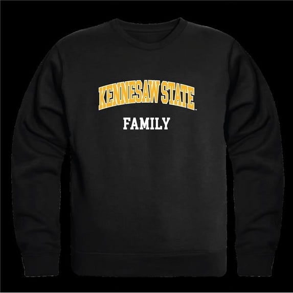 W Republic 572-320-BLK-03 Kennesaw State University Owls Family Crewneck Sweatshirt, Black - Large