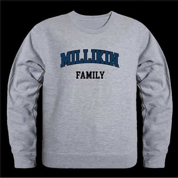 W Republic 572-342-HGY-03 Millikin University Big Blue Family Crewneck Sweatshirt, Heather Grey - Large
