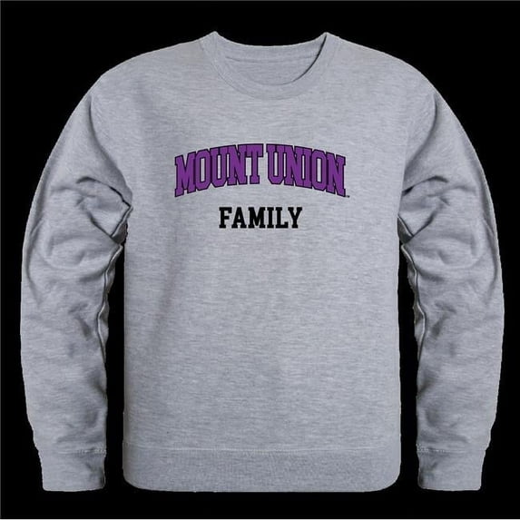 W Republic 572-348-HGY-01 University of Mount Union Purple Raiders Family Crewneck Sweatshirt, Heather Grey - Small