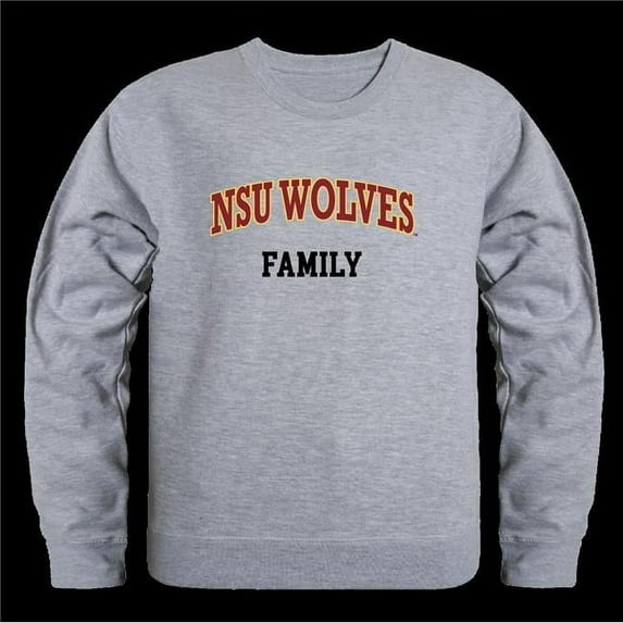 W Republic 572-355-HGY-01 Northern State University Wolves Family Crewneck Sweatshirt, Heather Grey - Small