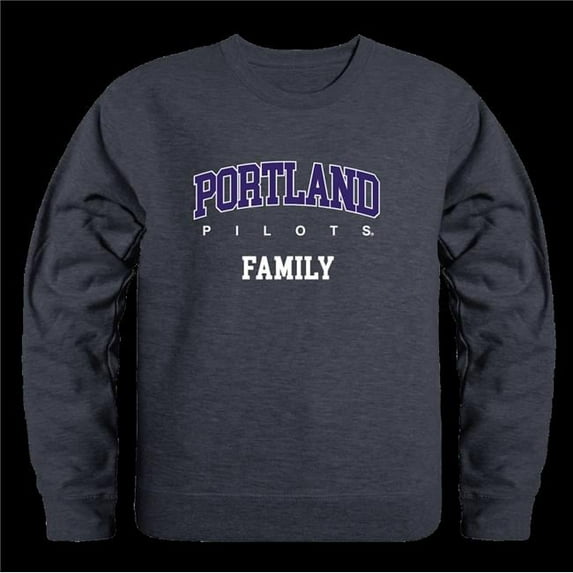 W Republic 572-363-HCH-05 University of Portland Pilots Family Crewneck Sweatshirt, Heather Charcoal - 2XL