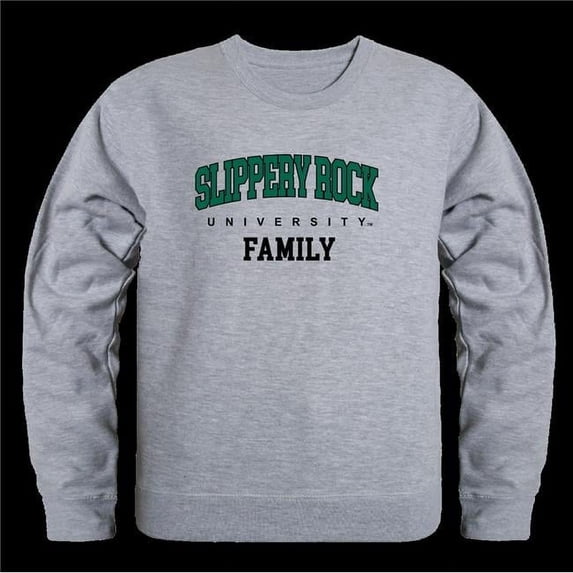 W Republic 572-381-HGY-05 Slippery Rock University The Rock Family Crewneck Sweatshirt, Heather Grey - 2XL