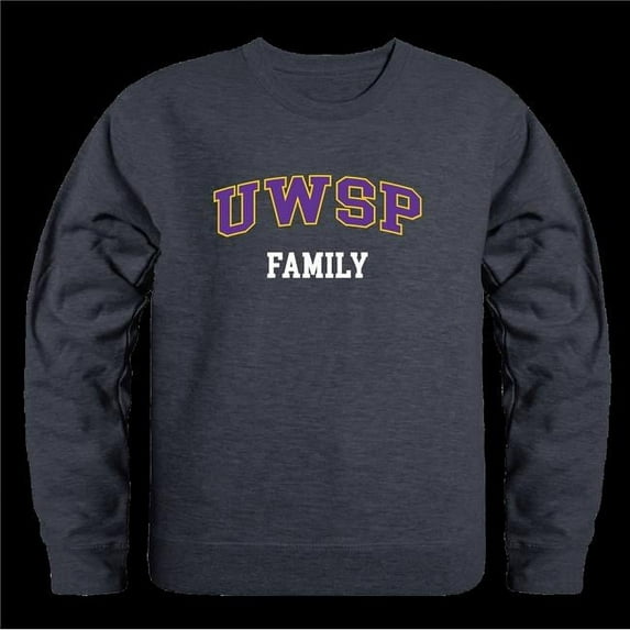 W Republic 572-412-HCH-02 University of Wisconsin-Stevens Point Pointers Family Crewneck Sweatshirt, Heather Charcoal - Medium
