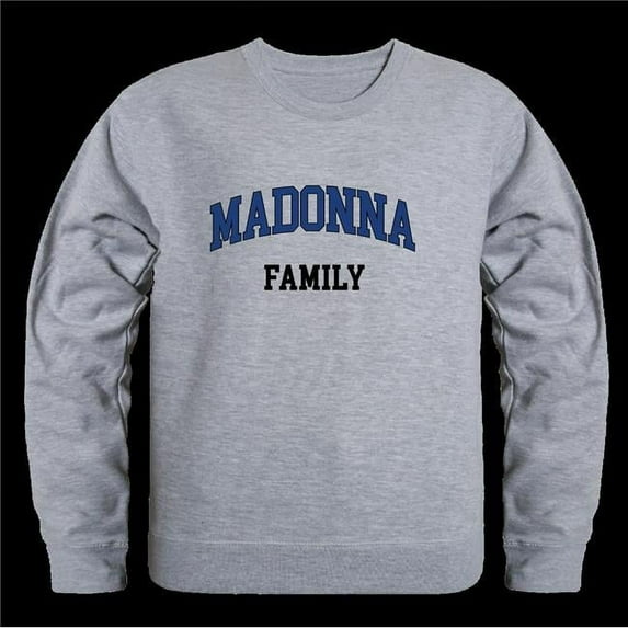 W Republic 572-479-HGY-03 Madonna University Crusaders Family Crewneck Sweatshirt, Heather Grey - Large