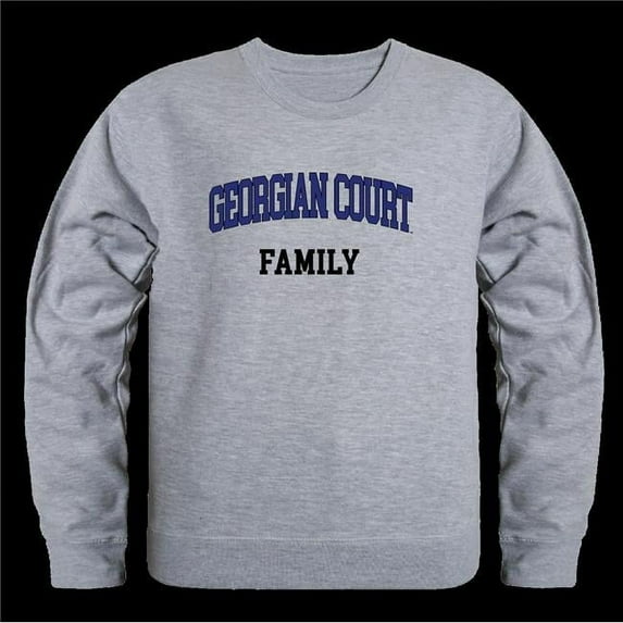 W Republic 572-521-HGY-04 Georgian Court University Lions Family Crewneck Sweatshirt, Heather Grey - Extra Large