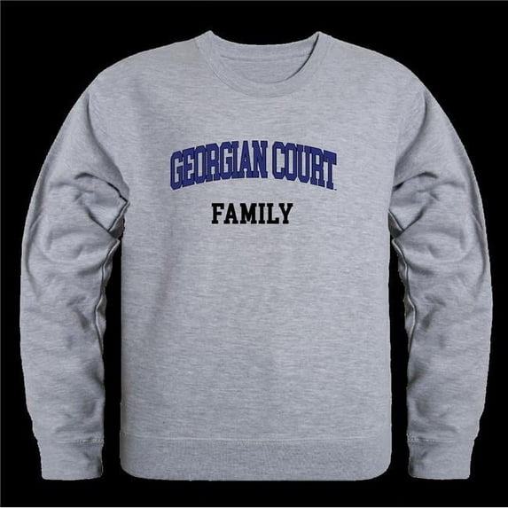 W Republic 572-521-HGY-05 Georgian Court University Lions Family Crewneck Sweatshirt, Heather Grey - 2XL