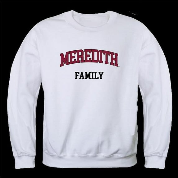 W Republic 572-541-WHT-05 Meredith College Avenging Angels Family Crewneck Sweatshirt, White - 2XL