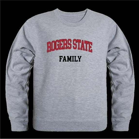 W Republic 572-576-HGY-04 Rogers State University Hillcats Family Crewneck Sweatshirt, Heather Grey - Extra Large
