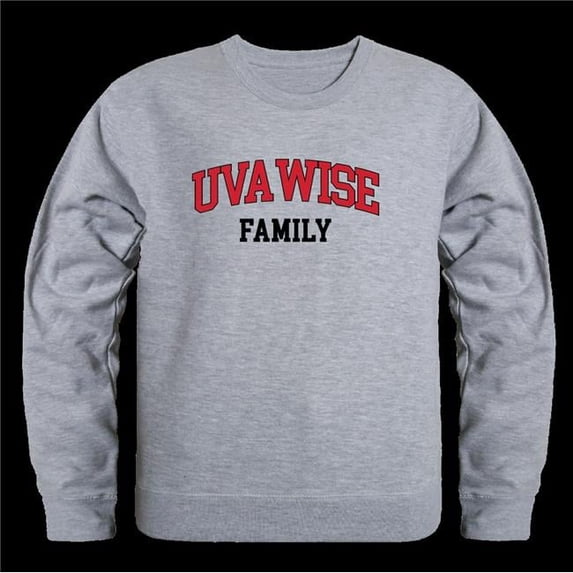 W Republic 572-601-HGY-05 The University of Virginias College at Wise Cavaliers Family Crewneck Sweatshirt, Heather Grey - 2XL