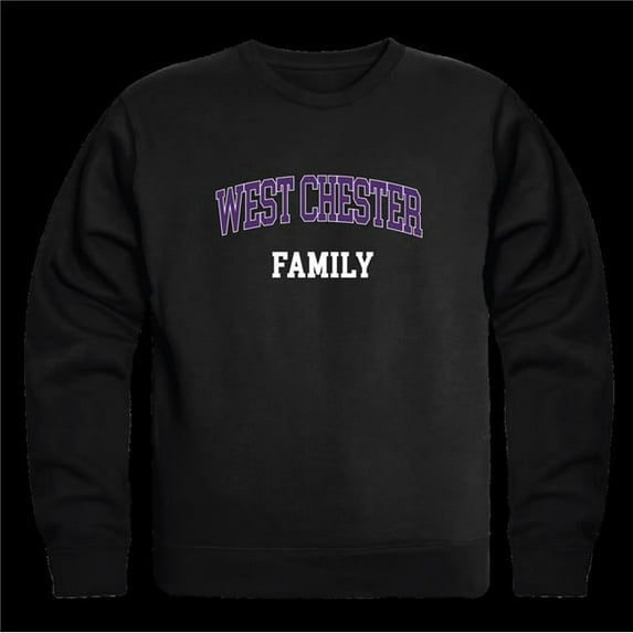 W Republic 572-603-BLK-03 West Chester University Rams Family Crewneck Sweatshirt, Black - Large