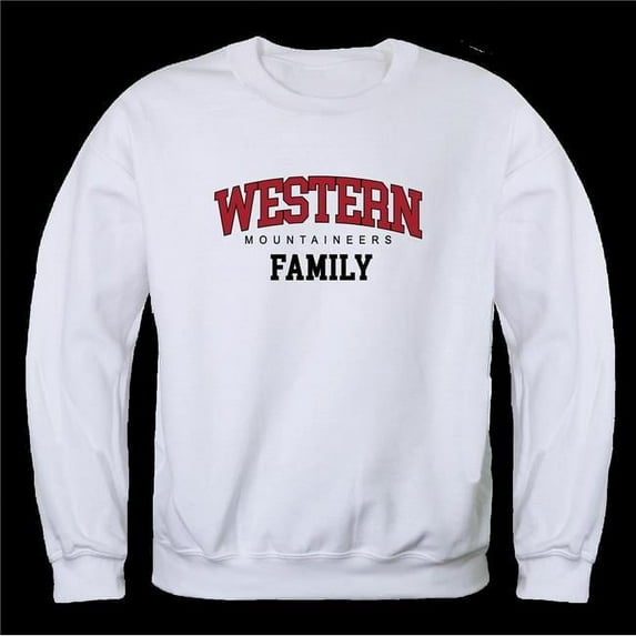 W Republic 572-604-WHT-01 Western Colorado University Mountaineers Family Crewneck Sweatshirt, White - Small