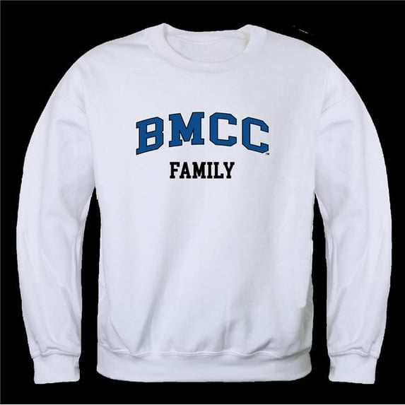 W Republic 572-618-WHT-05 Borough of Manhattan Community College Panthers Family Crewneck Sweatshirt, White - 2XL