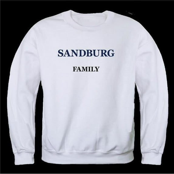 W Republic 572-623-WHT-01 Carl Sandburg College Chargers Family Crewneck Sweatshirt, White - Small