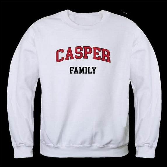 W Republic 572-625-WHT-05 Casper College Thunderbirds Family Crewneck Sweatshirt, White - 2XL