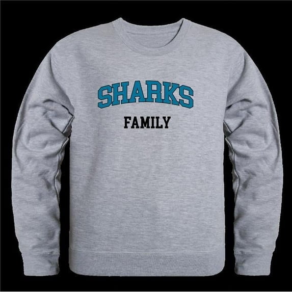 W Republic 572-651-HGY-01 Hawaii Pacific University Sharks Family Crewneck Sweatshirt, Heather Grey - Small