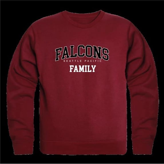 W Republic 572-670-MAR-05 Seattle Pacific University Falcons Family Crewneck Sweatshirt, Maroon - 2XL