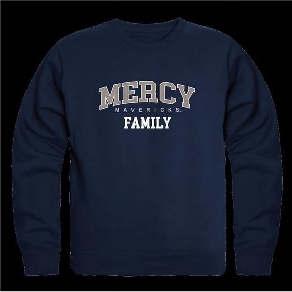 W Republic 572-710-NVY-03 Mercy College Mavericks Family Crewneck Sweatshirt, Navy - Large
