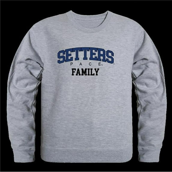 W Republic 572-725-HGY-05 Pace University Setters Family Crewneck Sweatshirt, Heather Grey - 2XL