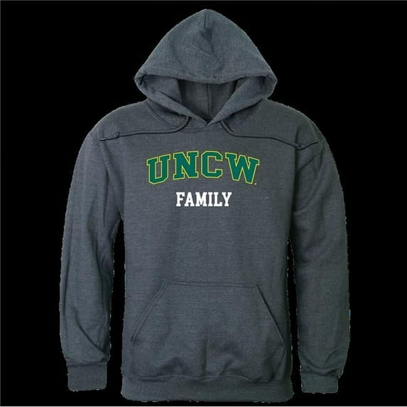 W Republic 573-139-HCH-03 University of North Carolina Wilmington Seahawks Family Hoodie, Heather Charcoal - Large