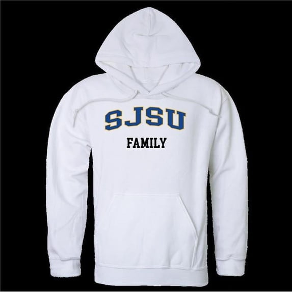 W Republic 573-173-WHT-03 San Jose State University Spartans Family Hoodie, White - Large