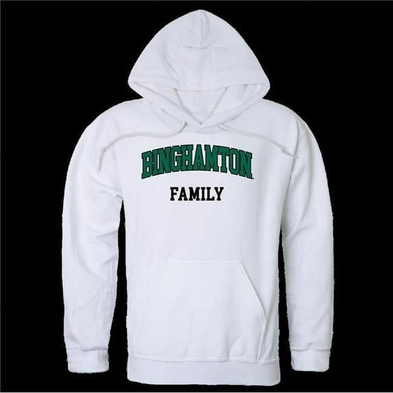 W Republic 573-267-WHT-04 Binghamton University Bearcats Family Hoodie, White - Extra Large