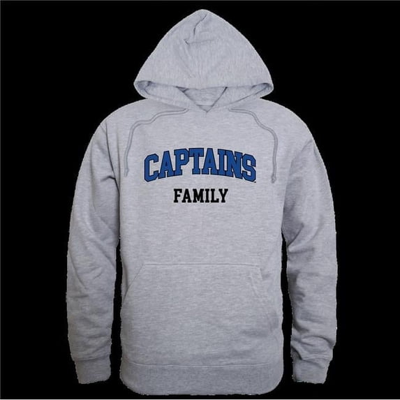 W Republic 573-279-HGY-01 Christopher Newport University Captains Family Hoodie, Heather Grey - Small