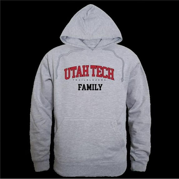W Republic 573-291-HGY-03 Utah Tech University Trailblazers Family Hoodie, Heather Grey - Large