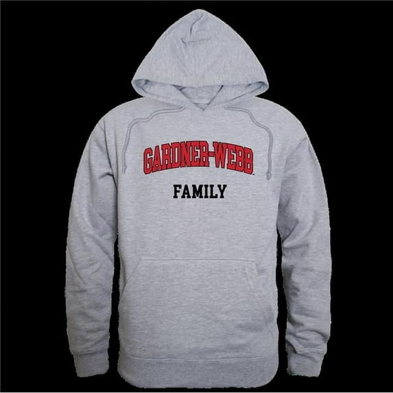 W Republic 573-307-HGY-02 Gardner-Webb University Runnin Bulldogs Family Hoodie, Heather Grey - Medium