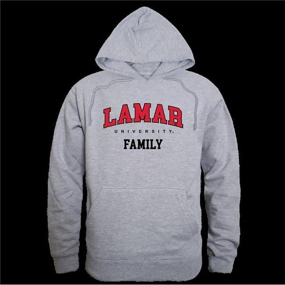 W Republic 573-326-HGY-04 Lamar University Cardinals Family Hoodie, Heather Grey - Extra Large