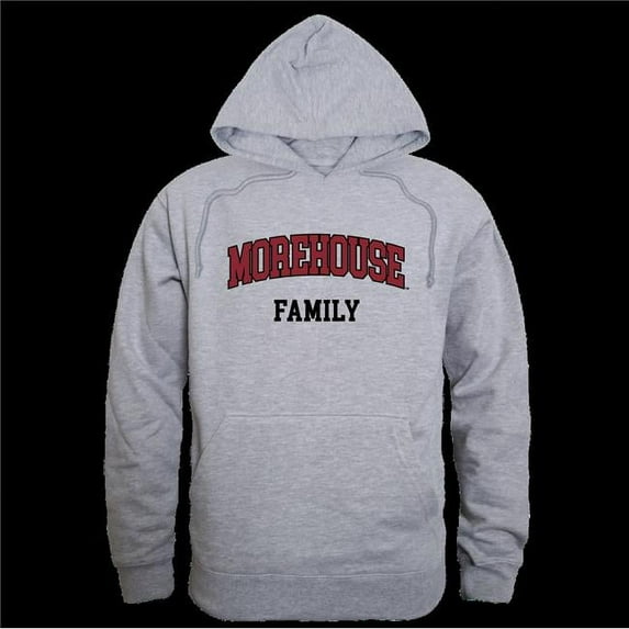 W Republic 573-346-HGY-04 Morehouse College Maroon Tigers Family Hoodie, Heather Grey - Extra Large