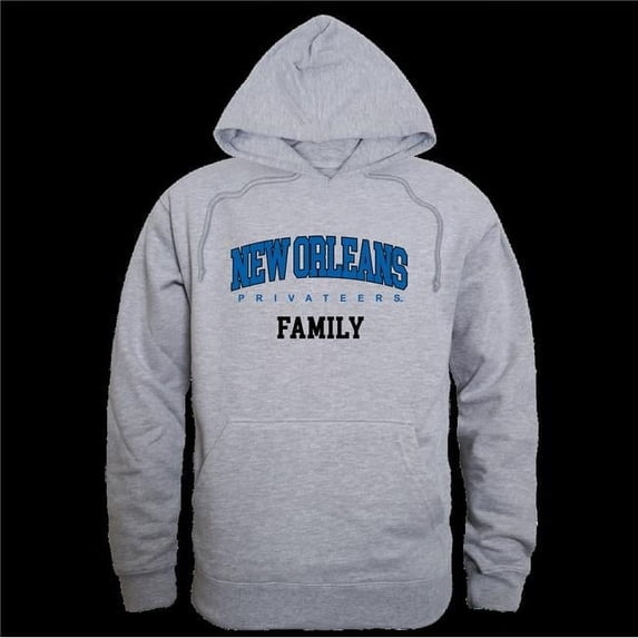 W Republic 573-349-HGY-04 University of New Orleans Privateers Family Hoodie, Heather Grey - Extra Large