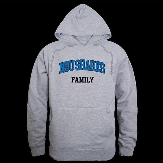 W Republic 573-358-HGY-02 Nova Southeastern University Sharks Family Hoodie, Heather Grey - Medium