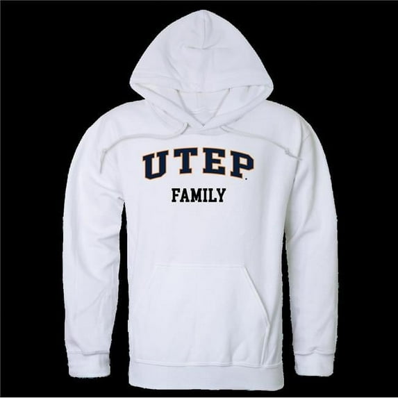 W Republic 573-434-WHT-05 University of Texas at El Paso Miners Family Hoodie, White - 2XL