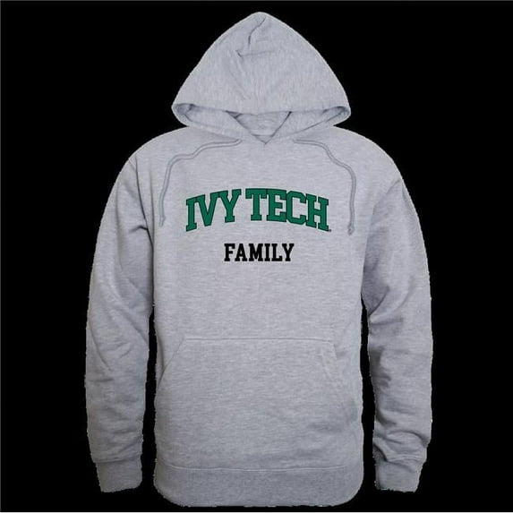 W Republic 573-526-HGY-01 Ivy Tech Community College Family Hoodie, Heather Grey - Small
