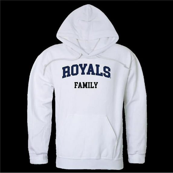 W Republic 573-573-WHT-04 Queens University of Charlotte Royals Family Hoodie, White - Extra Large