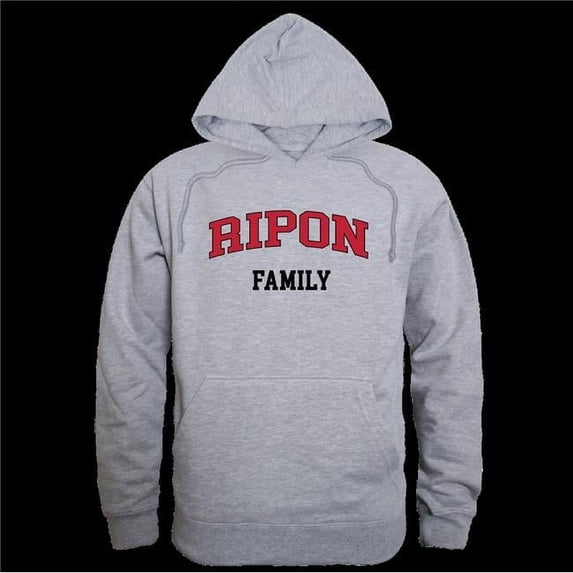 W Republic 573-575-HGY-04 Ripon College Red Hawks Family Hoodie, Heather Grey - Extra Large