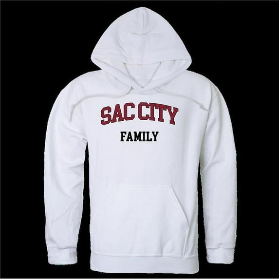 W Republic 573-578-WHT-01 Sacramento City College Panthers Family Hoodie, White - Small