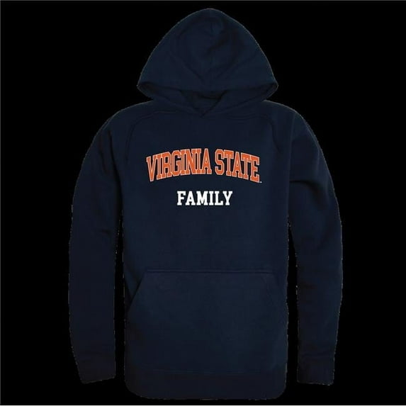 W Republic 573-600-NVY-03 Virginia State University Trojans Family Hoodie, Navy - Large
