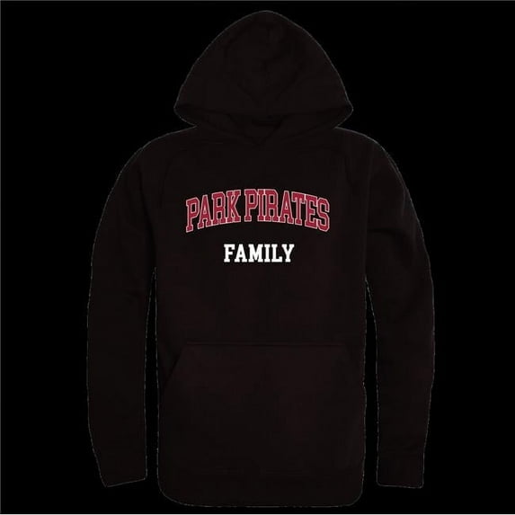 W Republic 573-690-BLK-04 Park University Pirates Family Hoodie, Black - Extra Large