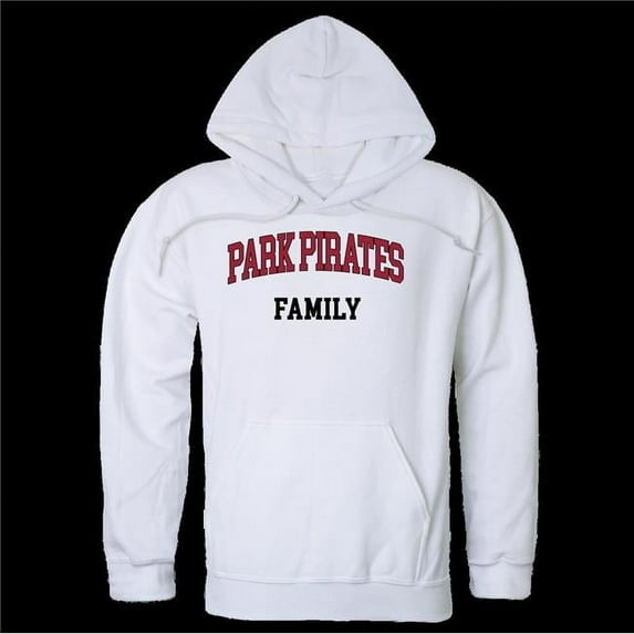 W Republic 573-690-WHT-01 Park University Pirates Family Hoodie, White - Small