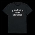 thumbnail image 1 of W Republic 574-270-BLK-02 Bradley University Braves Distressed Arch College T-Shirt, Black - Medium, 1 of 1