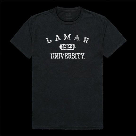 W Republic 574-326-BLK-04 Lamar University Cardinals Distressed Arch College T-Shirt, Black - Extra Large