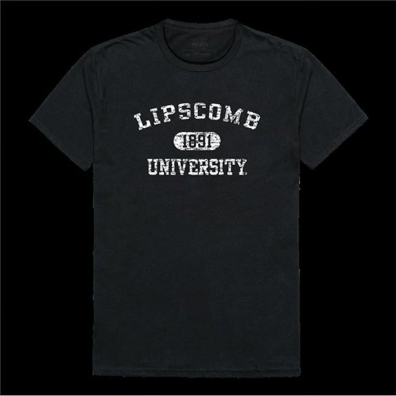 W Republic 574-328-BLK-04 Lipscomb University Bisons Distressed Arch College T-Shirt, Black - Extra Large
