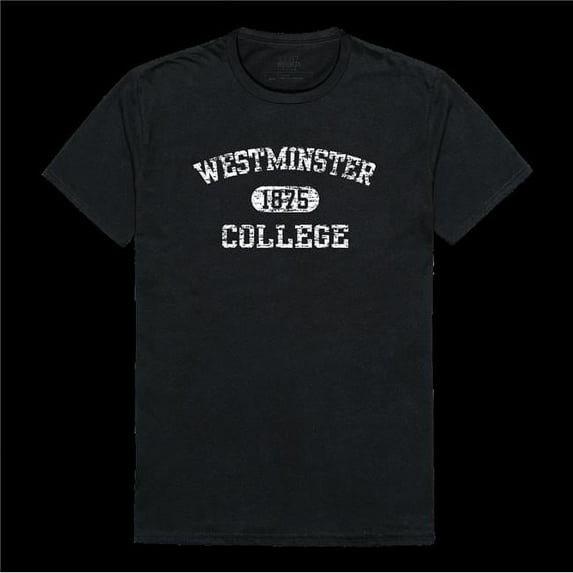 W Republic 574-421-BLK-01 Westminster College Griffins Distressed Arch T-Shirt, Black - Small