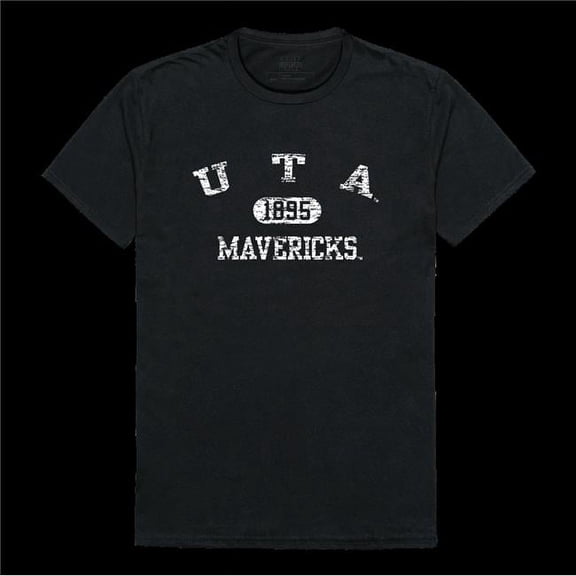W Republic 574-433-BLK-03 University of Texas at Arlington Mavericks Distressed Arch College T-Shirt, Black - Large