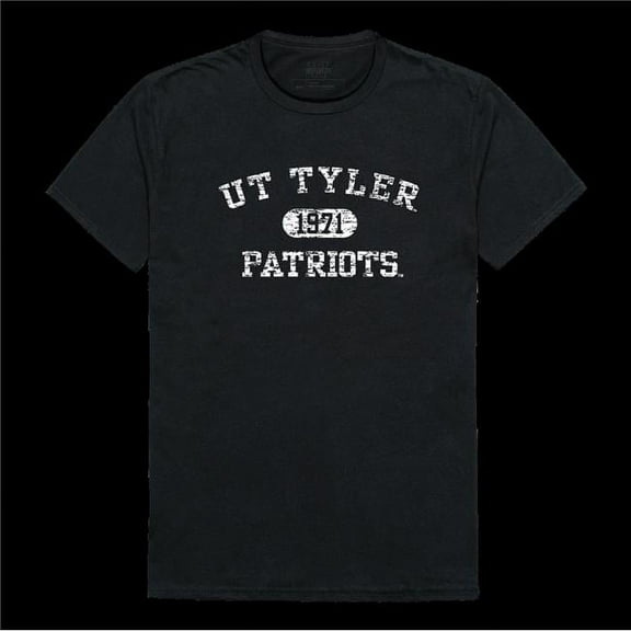 W Republic 574-436-BLK-01 The University of Texas at Tyler Patriots Distressed Arch College T-Shirt, Black - Small