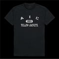 thumbnail image 1 of W Republic 574-449-BLK-03 American International College Yellow Jackets Distressed Arch T-Shirt, Black - Large, 1 of 1