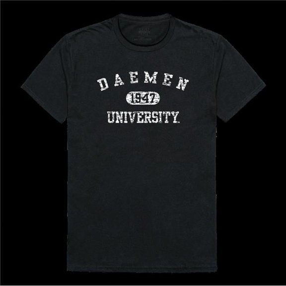 W Republic 574-513-BLK-04 Daemen College Wildcats Distressed Arch T-Shirt, Black - Extra Large