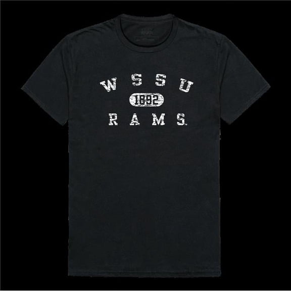 W Republic 574-607-BLK-04 Winston-Salem State University Rams Distressed Arch College T-Shirt, Black - Extra Large